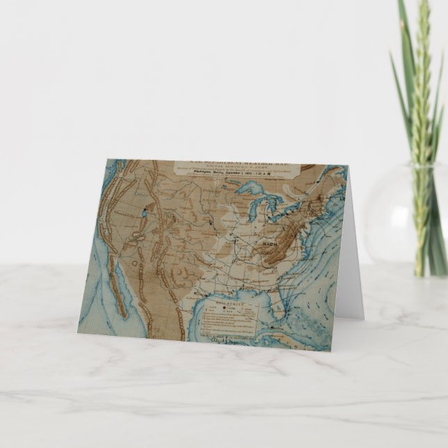 US Weather Karta Kort (Framsida)