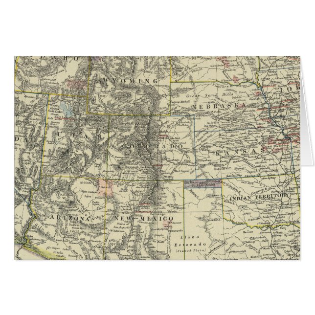 US Westernare Hälsningskort (Framsidan Horizontal)