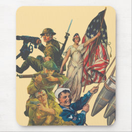 US WW1-propagandapostersammansättning Musmatta