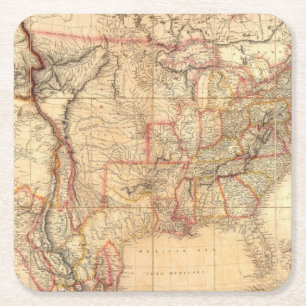 USA 12 UNDERLÄGG PAPPER KVADRAT