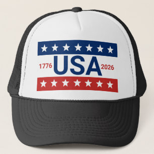 USA 1776-2026 250-årsjubileum Rött Vitt Blått Keps