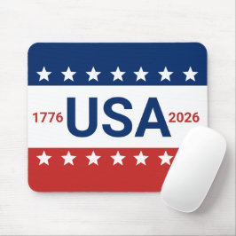 USA 1776 2026 250-årsjubileum Rött Vitt Blått Musmatta