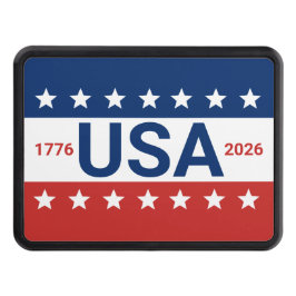 USA 1776 2026 250th Anniversary Red White Blue Dragkroksskydd