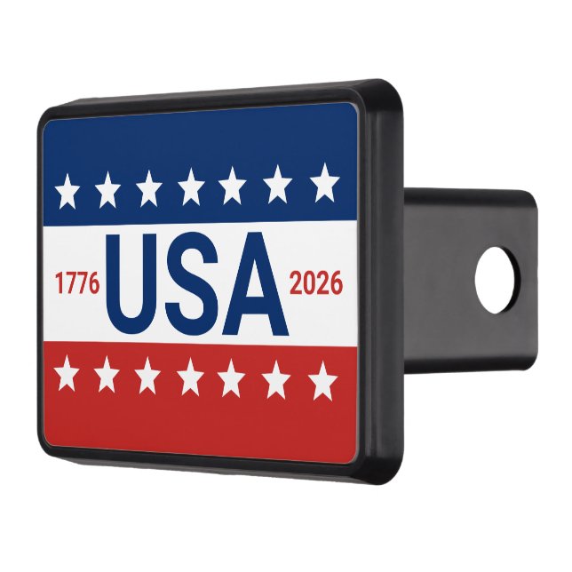 USA 1776 2026 250th Anniversary Red White Blue Dragkroksskydd (Vänster)