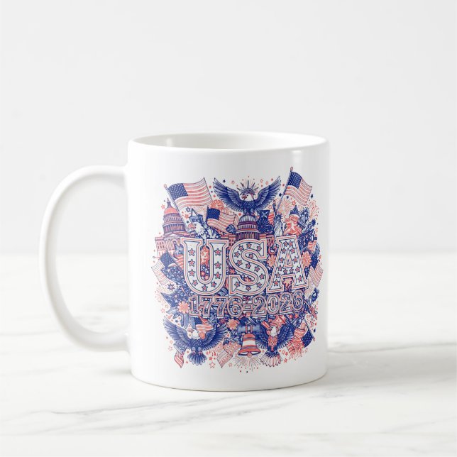 USA 1776-2026 KAFFEMUGG (Vänster)
