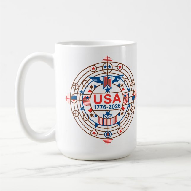 USA 1776-2026 KAFFEMUGG (Vänster)