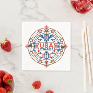 USA 1776-2026 PAPPERSSERVETT