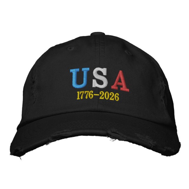 USA 1776-2026 Semiquincentennial Broderad  Keps (Framsida)