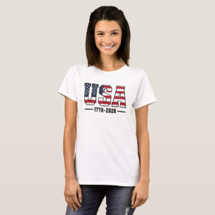 USA 1776–2026 T-shirt America 250 Patriotisk