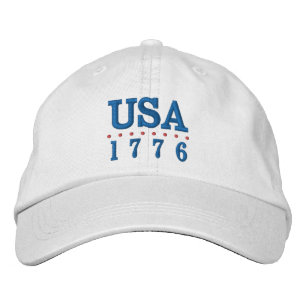 USA 1776 Patriotic Broderad Keps