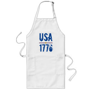 USA 1776 Patriotic Långt Förkläde