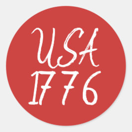USA 1776 Sticker Runt Klistermärke