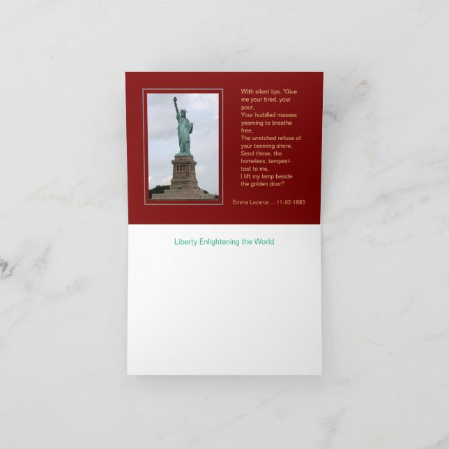 USA 1895 $5 Liberty, halv Eagle Note Card Kort (Inuti)