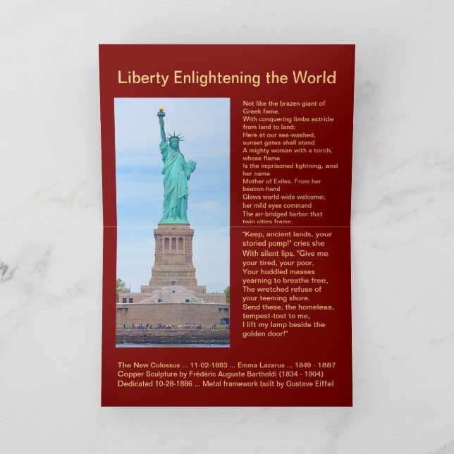 USA 1895 $5 Liberty, halv Eagle Note Card Kort (Inuti)