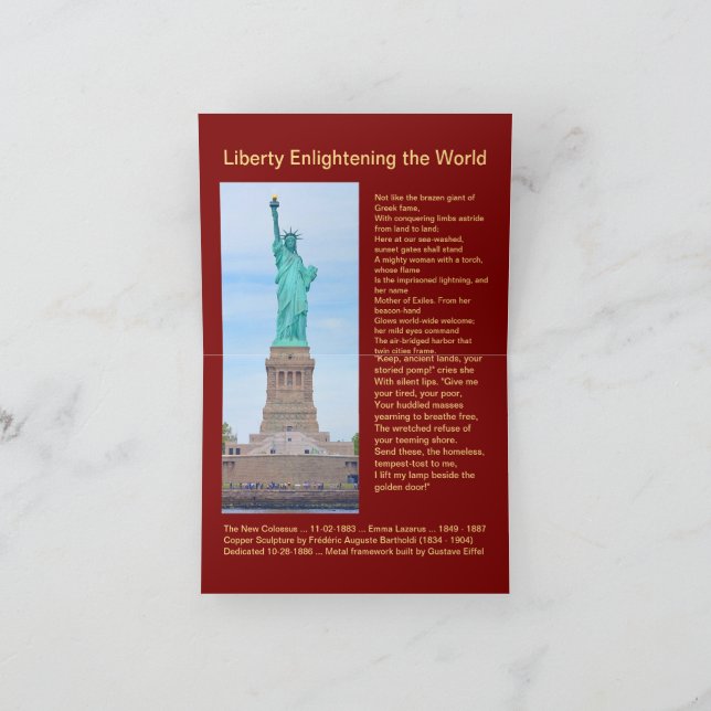 USA 1895 $5 Liberty, halv Eagle Note Card Kort (Inuti)