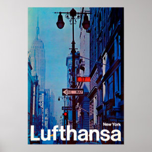 " USA: 1969/heute New York City - Lufthansa Reise Poster