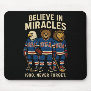 Usa 1980 Ishockey Retro Djur Musmatta