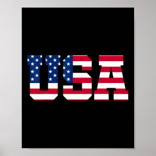 USA 1 Patriotisk amerikansk Flagga Manar Women Kid Poster