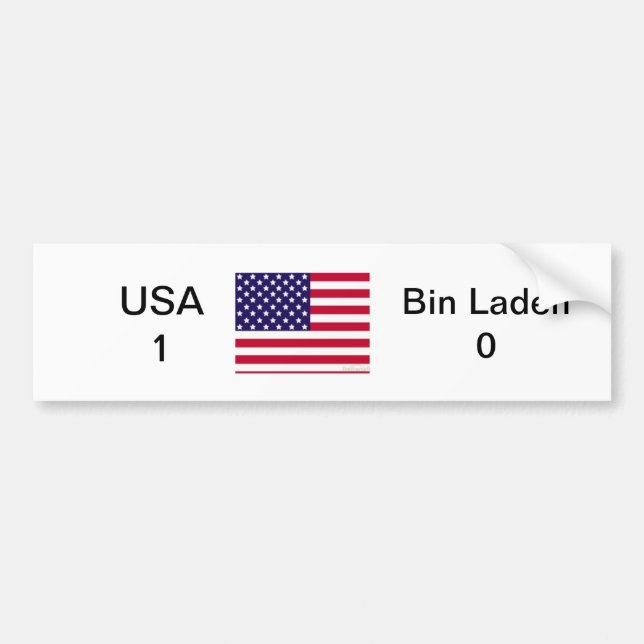 USA 1 vs Bin Laden 0 Bildekal (Framsidan)