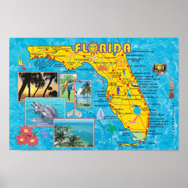 " USA: 2012/heute Florida - Urlaubs Postkarte ... Poster (Framsidan)