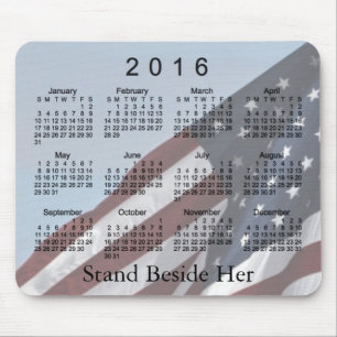 USA 2016 flaggakalender av Janz Mousepad Musmatta