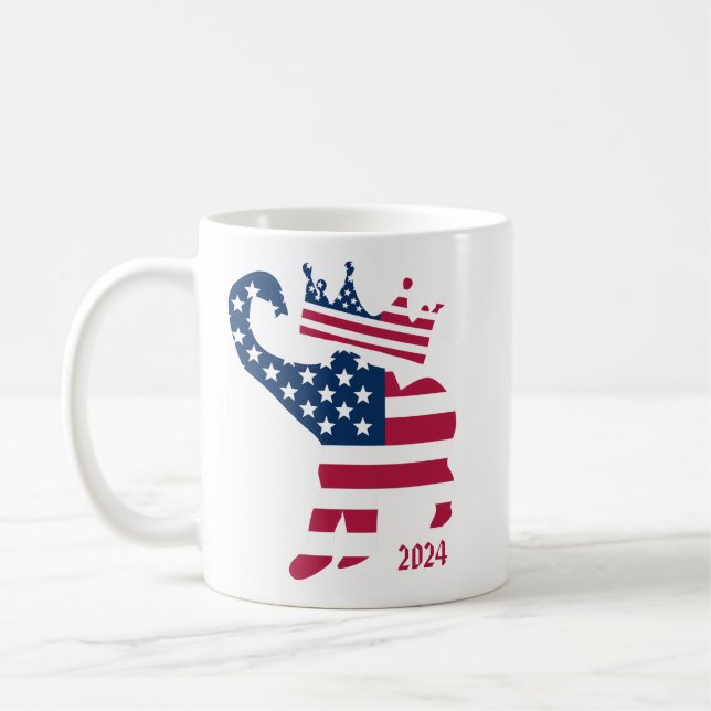 USA: 2024 Presidentval Republican Elephant Kaffemugg (Vänster)