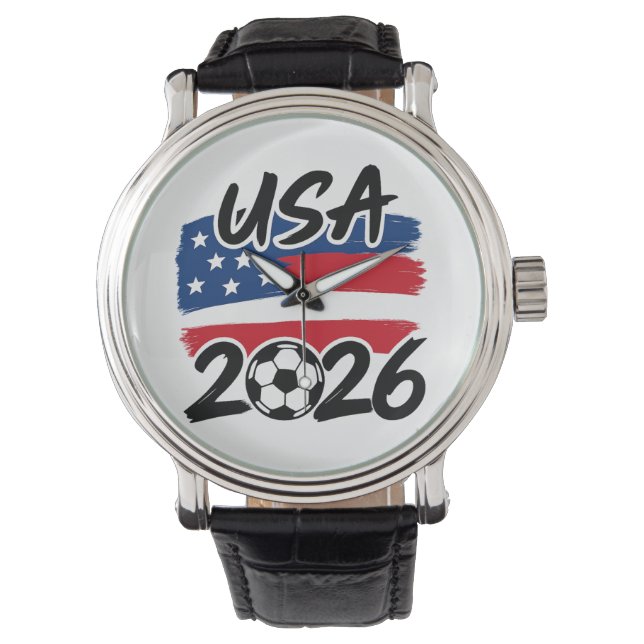 USA 2026 Fotbollsdesign Armbandsur (Framsida)