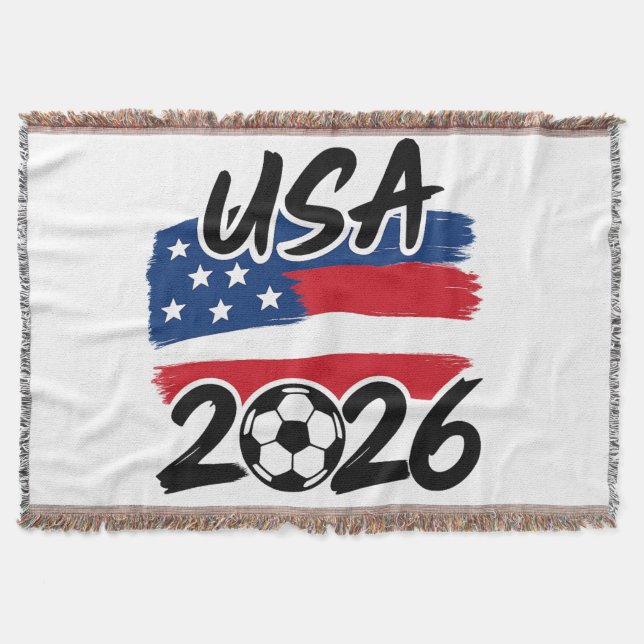 USA 2026 Fotbollsdesign Filt (Framsidan)