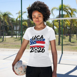USA 2026 Fotbollsdesign T Shirt