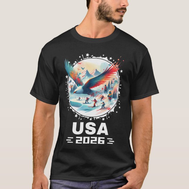 USA 2026 Go United States Winter Sport USAeam 2026 T Shirt (Framsida)