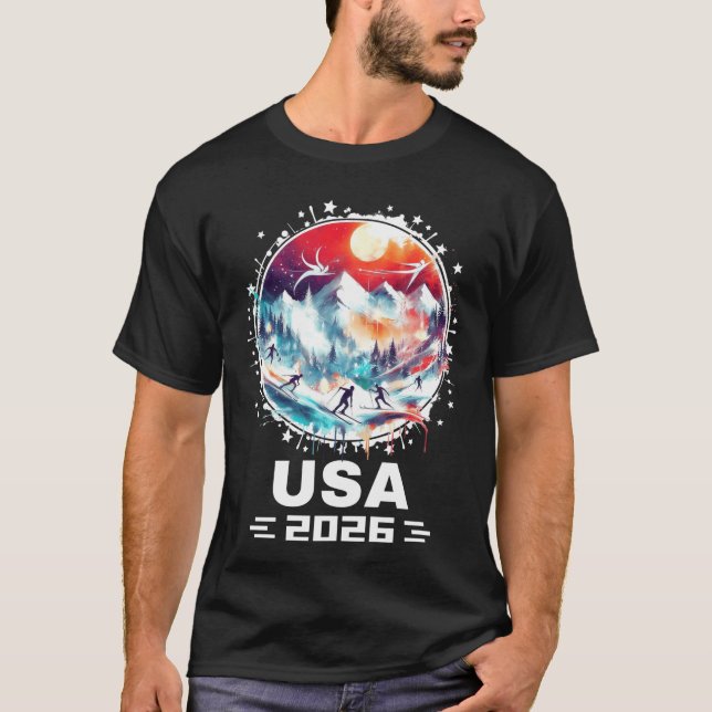 USA 2026 Go United States Winter Sports USAeam 202 T Shirt (Framsida)