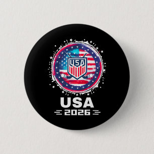 USA 2026 Hockey Amerikansk Flagga Kvinnor Män Barn Knapp