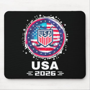 Usa 2026 Hockey amerikansk flagga kvinnor män barn Musmatta