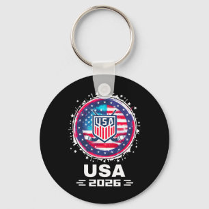 Usa 2026 Hockey Amerikansk Flagga Kvinnor Män Barn Nyckelring