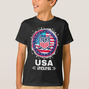 Usa 2026 Hockey Amerikansk Flagga Kvinnor Män Barn T Shirt