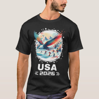 USA 2026 Stå tillsammans USA Vintersport USAeam 20 T Shirt