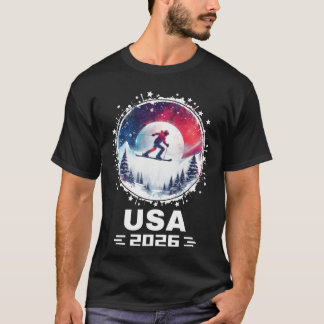 USA 2026 Stå United States Vintersport USAeam 202 T Shirt