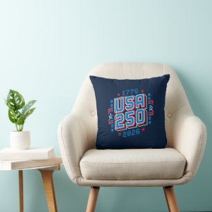 USA 250-1776-2026 Pixel Art Kudde