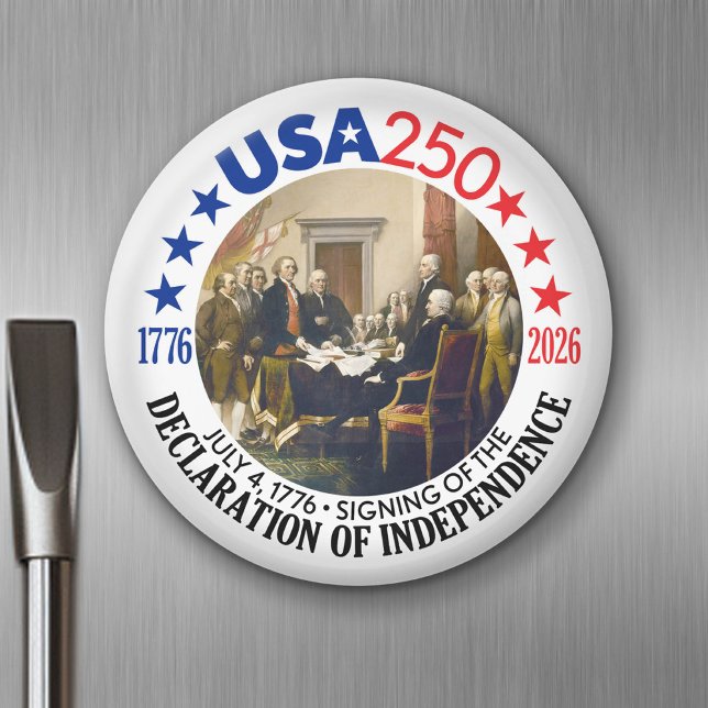 USA 250 - 1776-2026 - Självständighetsförklaring Magnet (USA 250 - Celebrate America - American Revolution 250 Magnet)