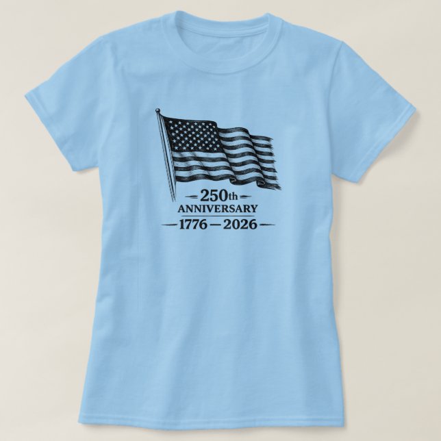 USA 250 1776-2026 T-Shirt (Design framsida)