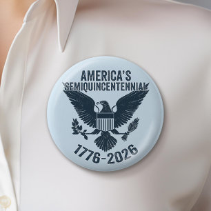 USA 250 - 1776-2026 - Vintage Eagle Vapen emblem Knapp