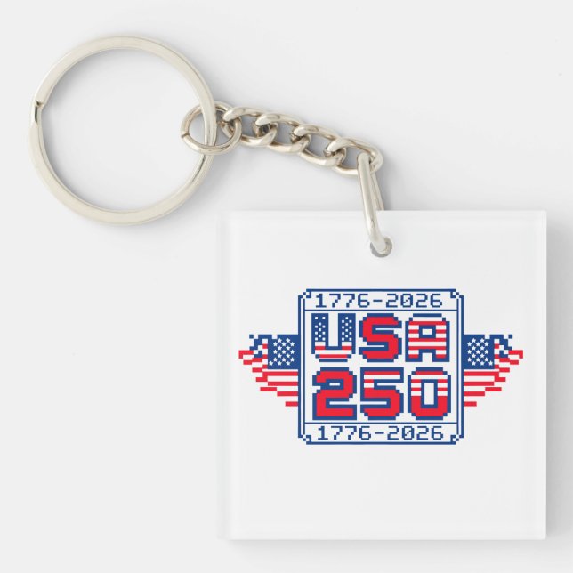 USA 250 – 1776 till 2026 Pixel Art (Framsidan)