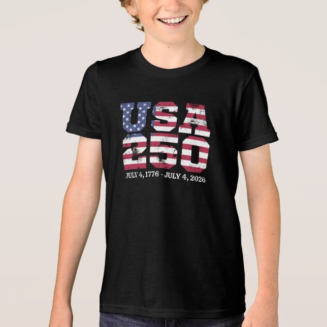 USA 250 4:e juli T Shirt (Framsida)