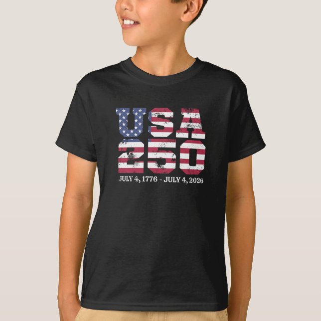 USA 250 4:e juli T Shirt (Framsida)