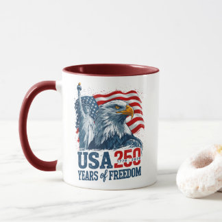 USA 250 America's Semiquincentenl Liberty & Eagle Mugg