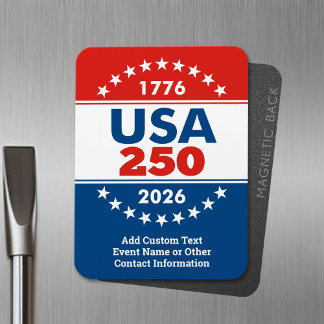USA 250 - Amerikanska Birthday Classic - 1776-2026 Magnet