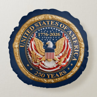 USA 250 år 1776-2026 Amerikansk flagga Örn Rund Kudde