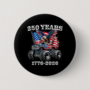 USA 250 år 1776-2026 Eagle Monster Truck Pojkar Knapp