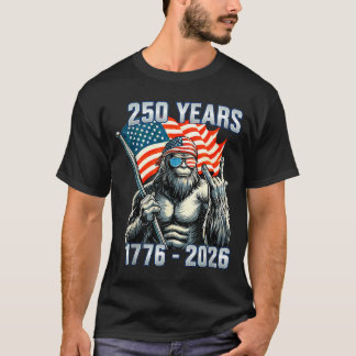 USA 250 år 1776-2026 Patriotisk Bigfoot T Shirt