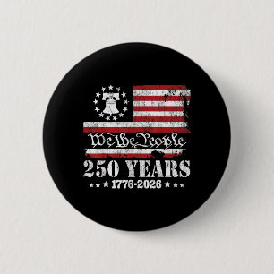 USA 250 år 1776-2026 Vi Folket Frihetsklockan Knapp